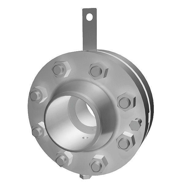 Sestava centrické clony s odběrovými přírubami dle ASME B16.36 | Set of centric orifice plate with flanged tapping in compliance with ASME B16.36