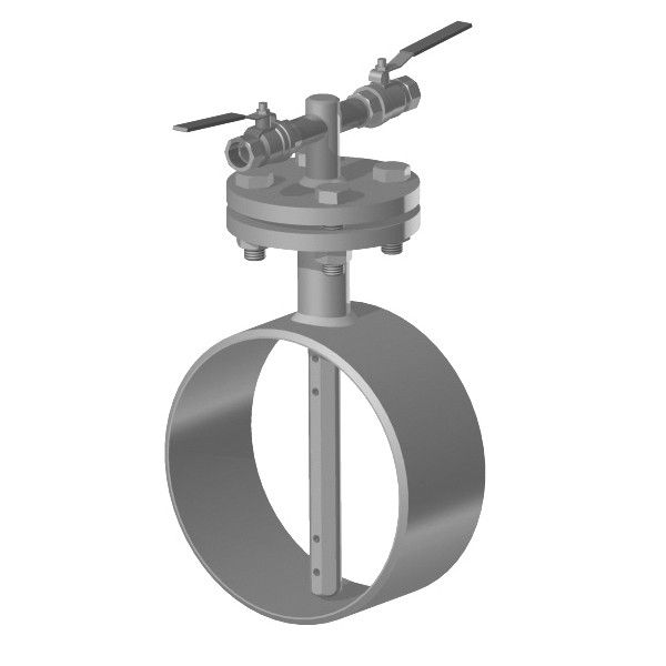 Schéma provedení rychlostní sondy | Diagram of the speed sensor design in pipiline